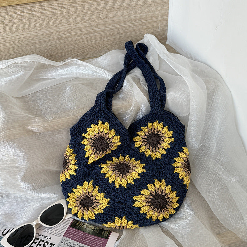Woven Flower Women's Shoulder Bag