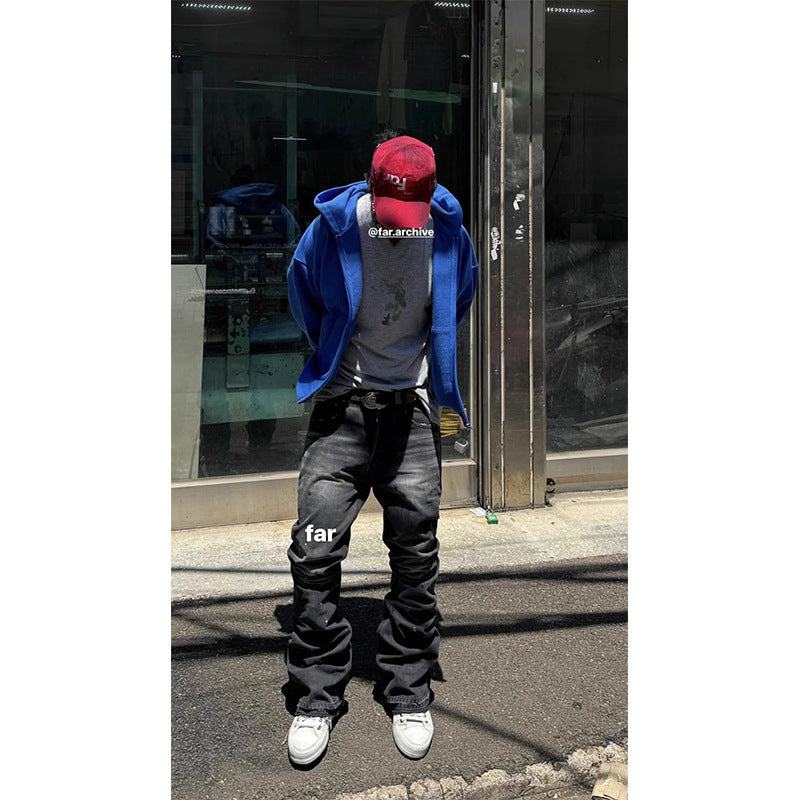 Men's Washed Splash-ink Jeans