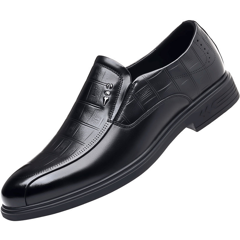 Business Genuine Leather Breathable Men's Pointed Toe Shoes