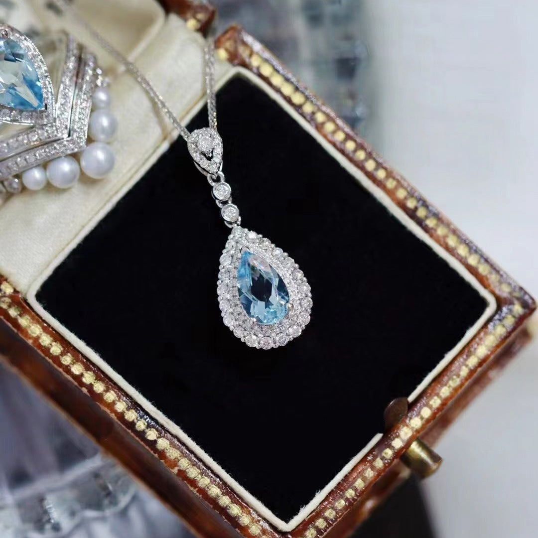 Elegant Blue Teardrop Jewelry