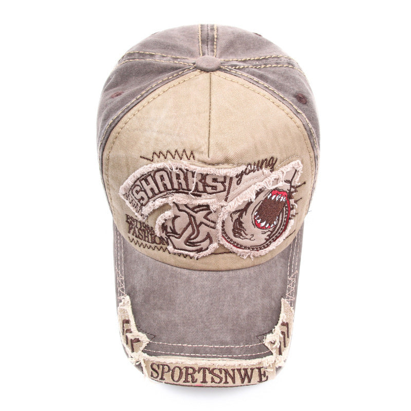Embroidered Shark Baseball Cap
