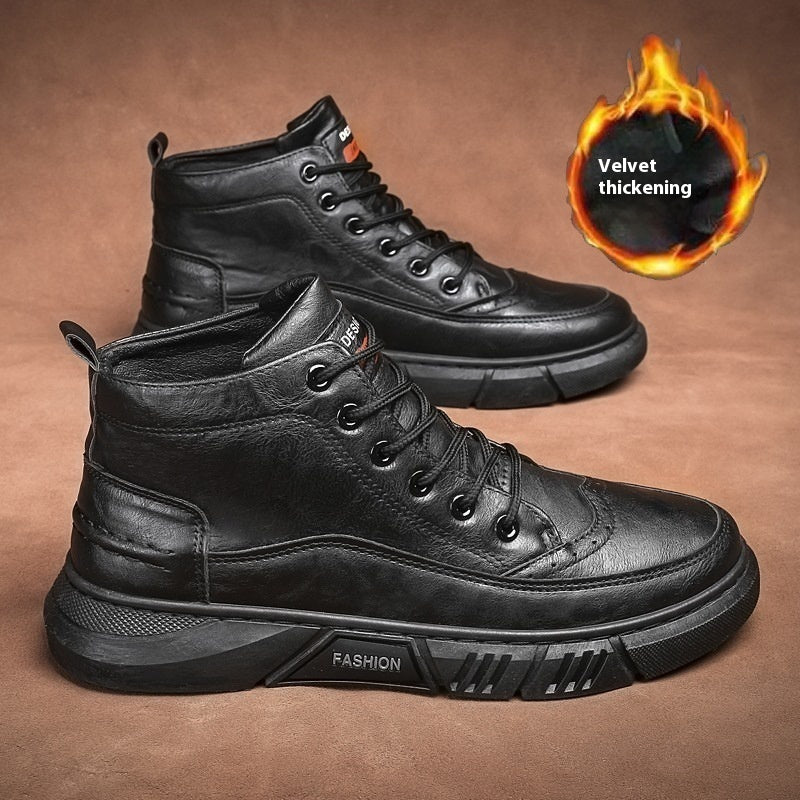 Men's High-ankle Leather Casual Shoes