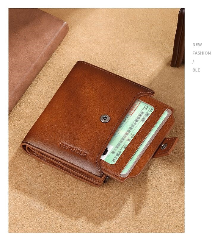 Men's Multifunctional Zipper Wallet