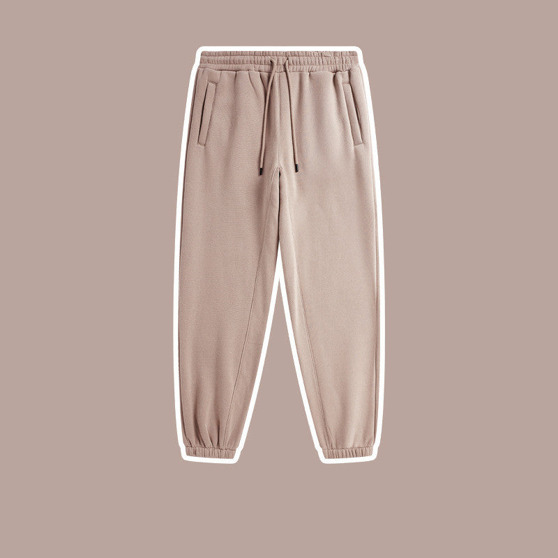 Men's Solid Color Casual Fleece Sweatpants