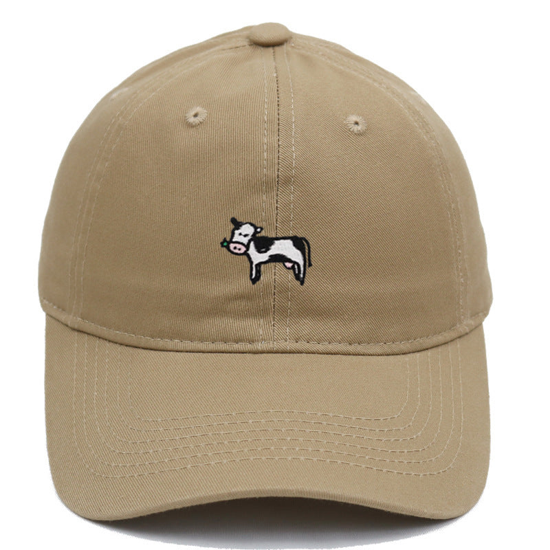 Moo Cow Embroidery Baseball Cap