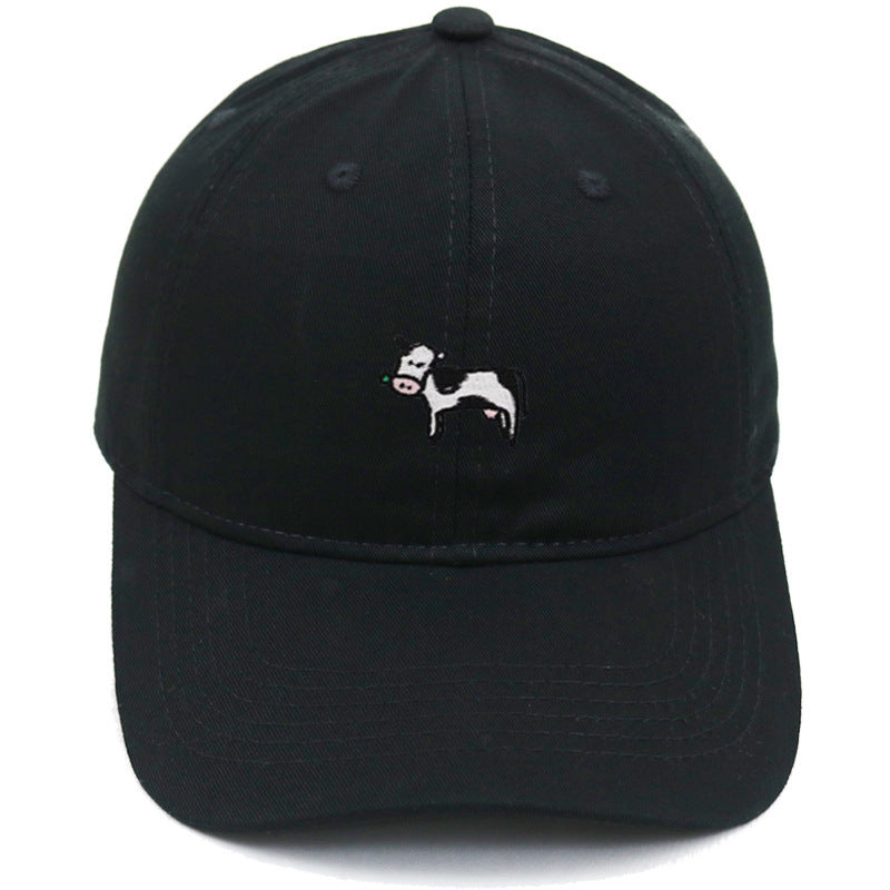 Moo Cow Embroidery Baseball Cap