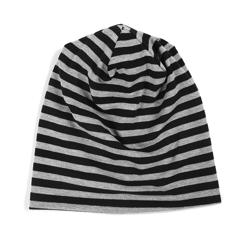 Men's Pure Cotton Striped Pullover Hat