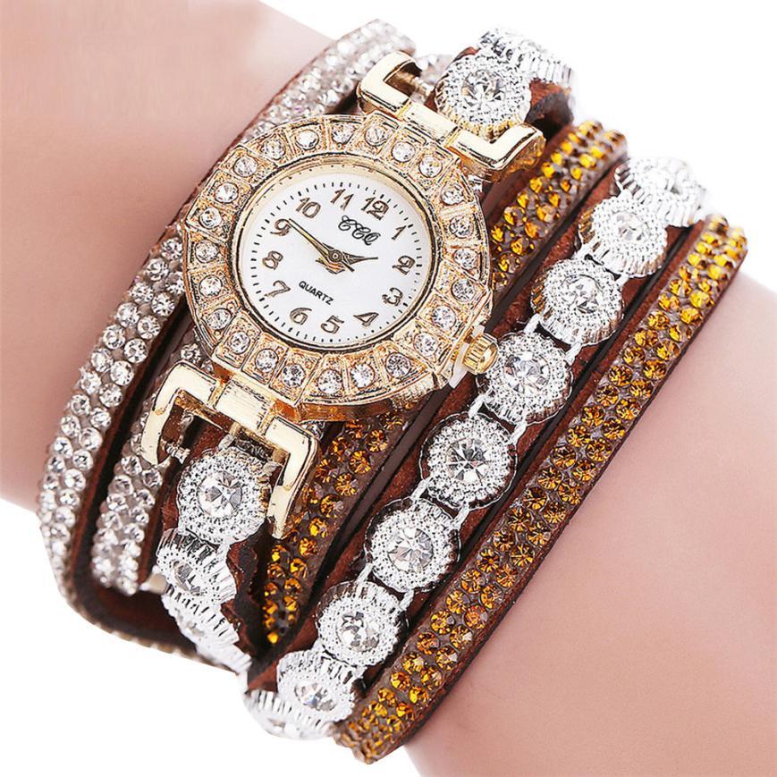 Quartz Rhinestone Bracelet Watch