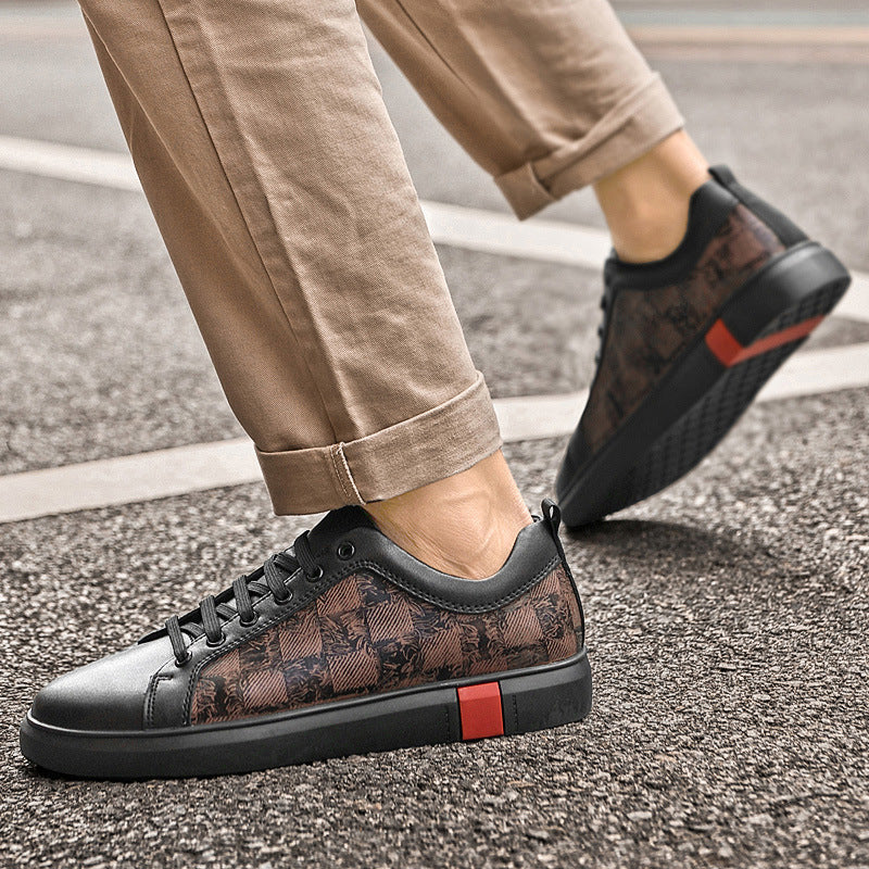 Men's Flat Fashionable Cowhide Shoes