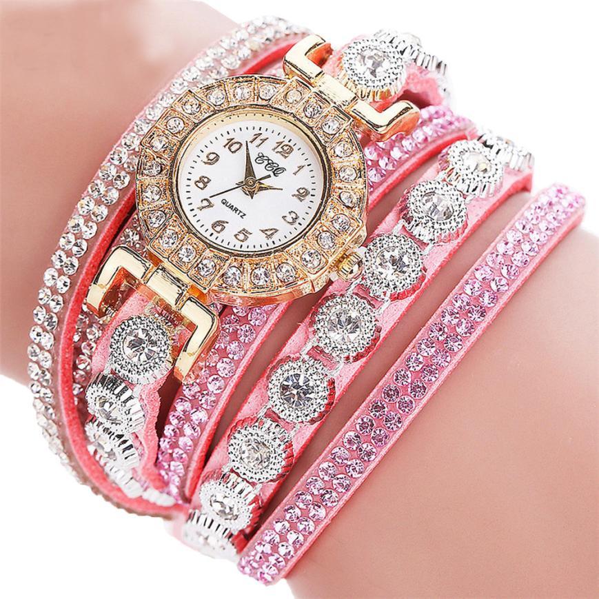 Quartz Rhinestone Bracelet Watch