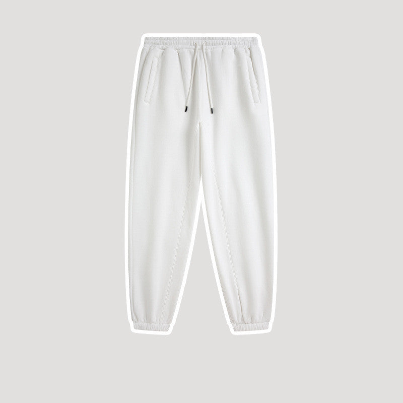 Men's Solid Color Casual Fleece Sweatpants