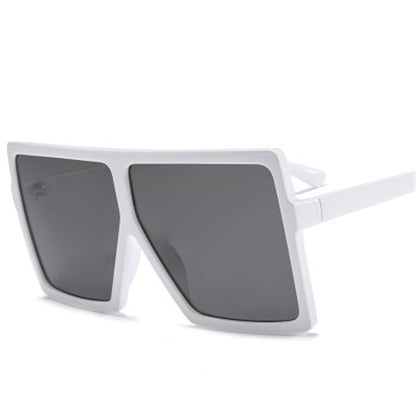 White sunglasses with dark lenses on a white background