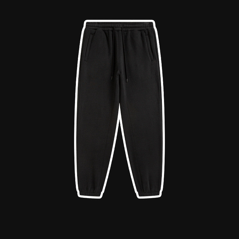 Men's Solid Color Casual Fleece Sweatpants