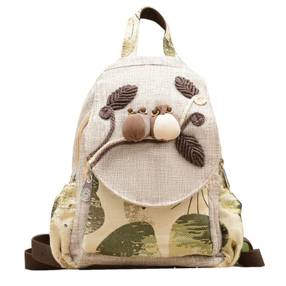 Backpack with deer design on a white background