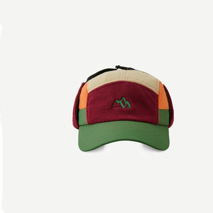 Colorful cap with a logo on a white background