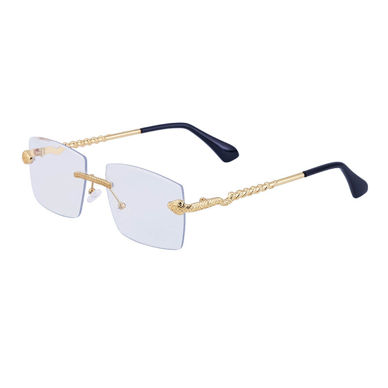 Rimless Snake-Arm Sunglasses