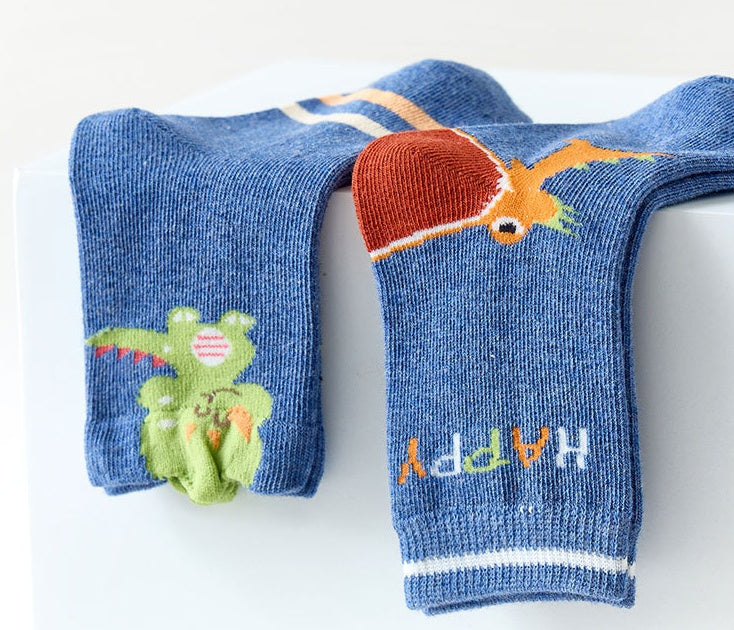 Dinosaur Socks for Boys 5 Pairs