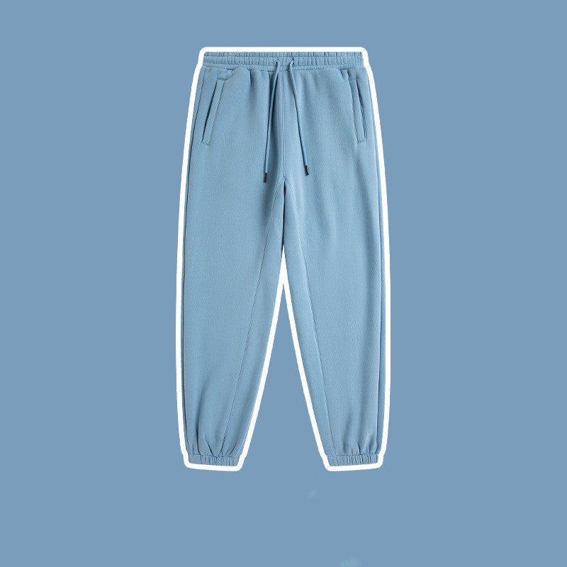 Men's Solid Color Casual Fleece Sweatpants