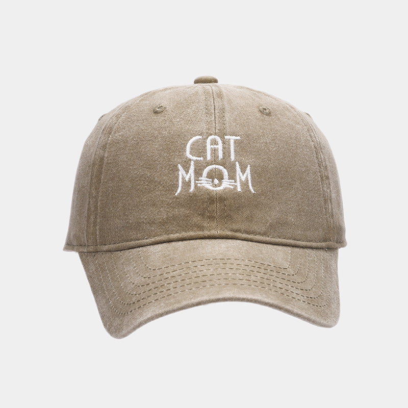 Embroidered Cat Mom Baseball Cap