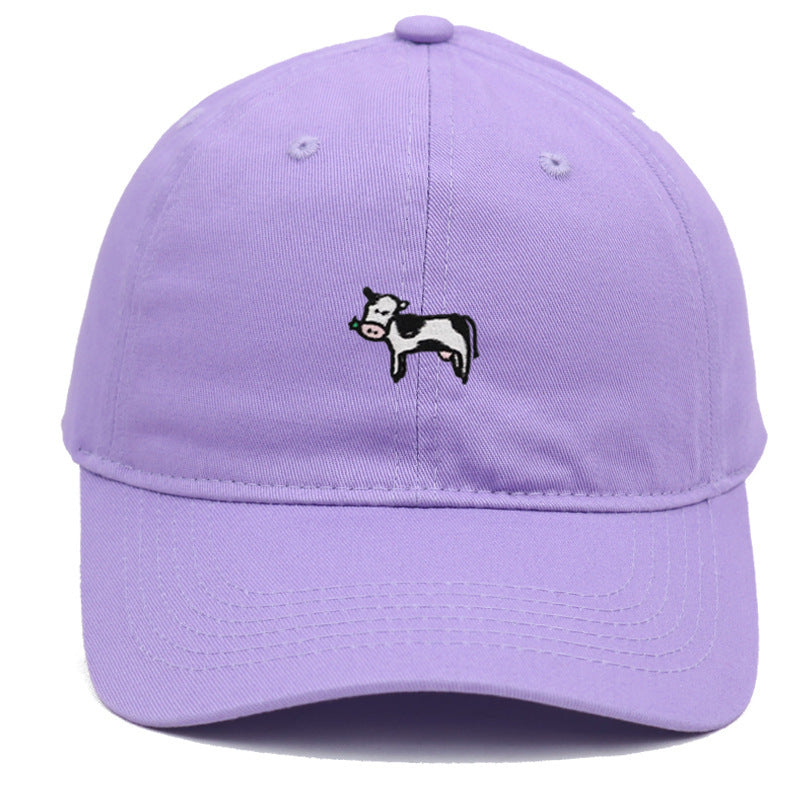 Moo Cow Embroidery Baseball Cap