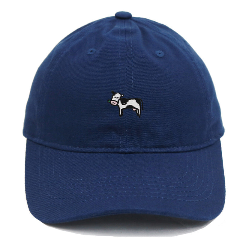 Moo Cow Embroidery Baseball Cap