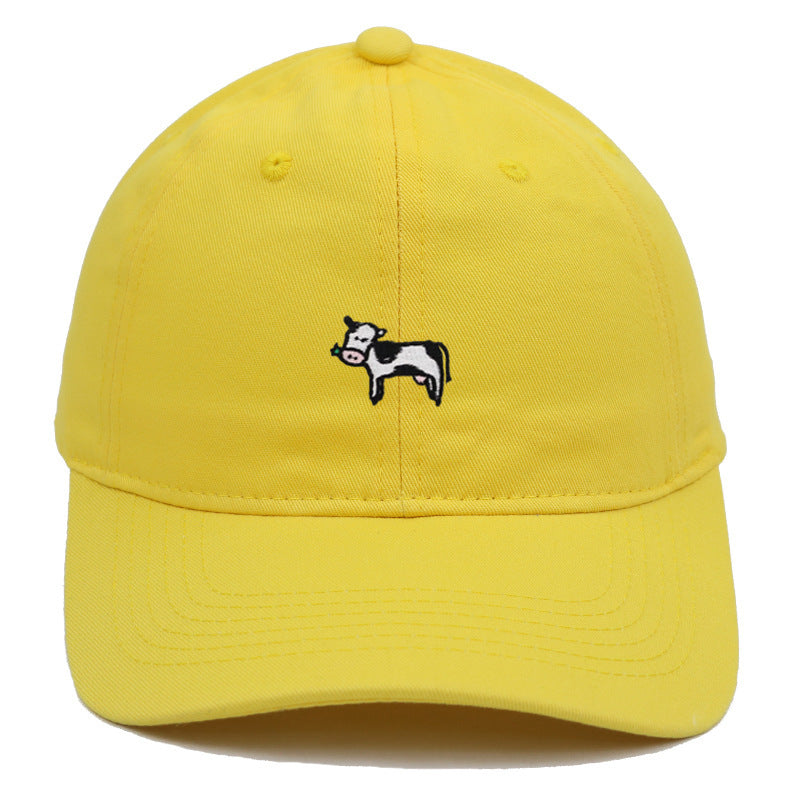 Moo Cow Embroidery Baseball Cap