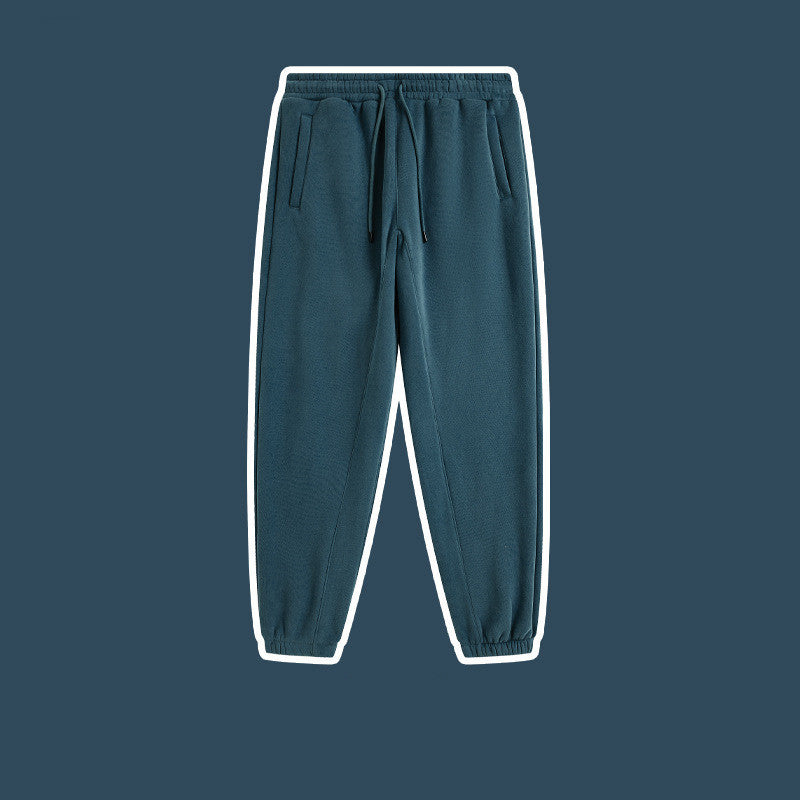 Men's Solid Color Casual Fleece Sweatpants