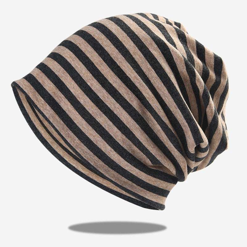 Men's Pure Cotton Striped Pullover Hat