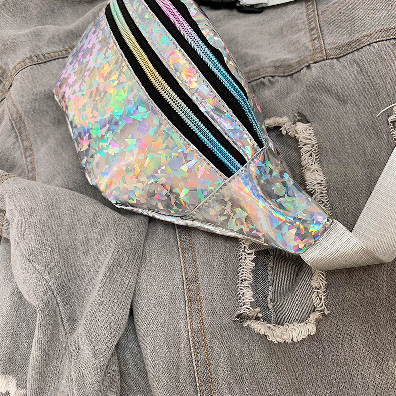 Laser Sequins Multifunctional Waist Bag