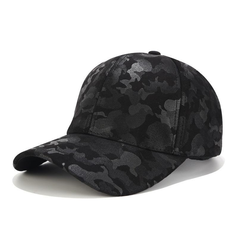 Suede Camouflage Baseball Cap