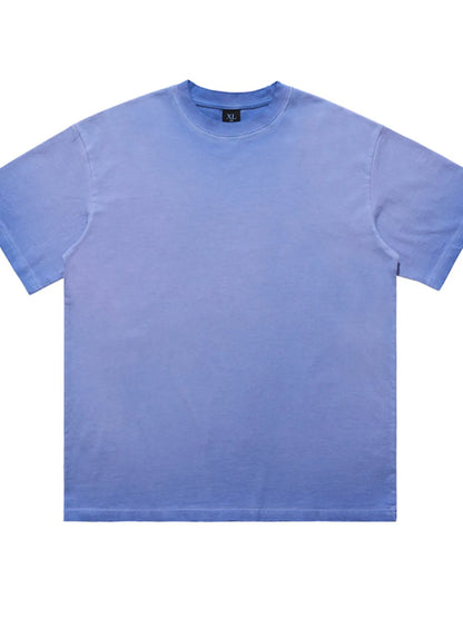 Plain light blue t-shirt on a white background
