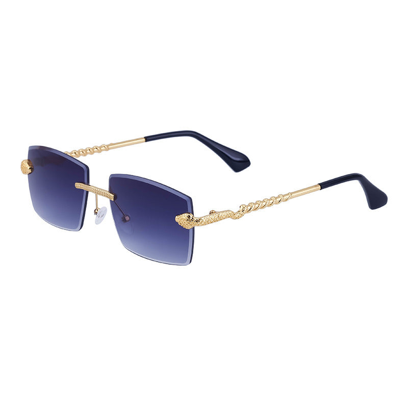 Rimless Snake-Arm Sunglasses