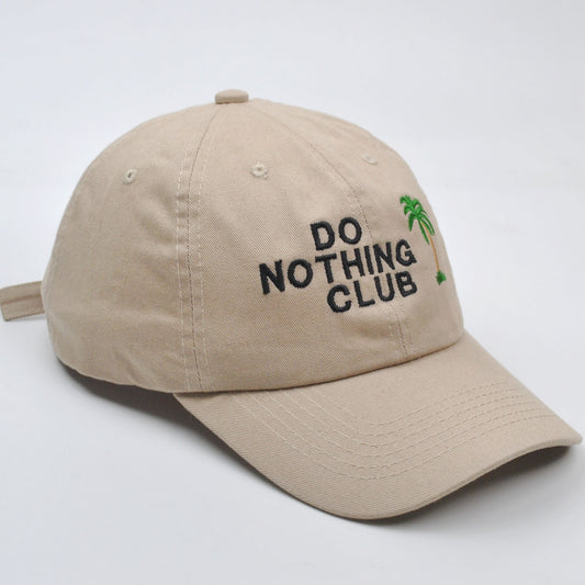 Embroidery Do Nothing Club Baseball Cap