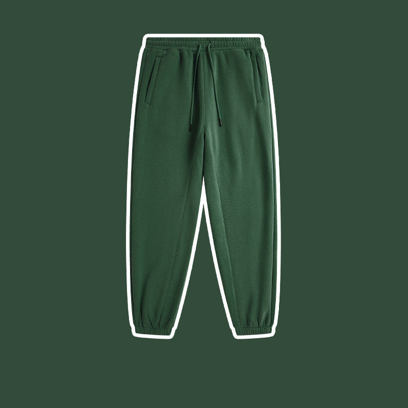 Men's Solid Color Casual Fleece Sweatpants