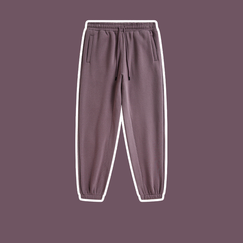 Men's Solid Color Casual Fleece Sweatpants