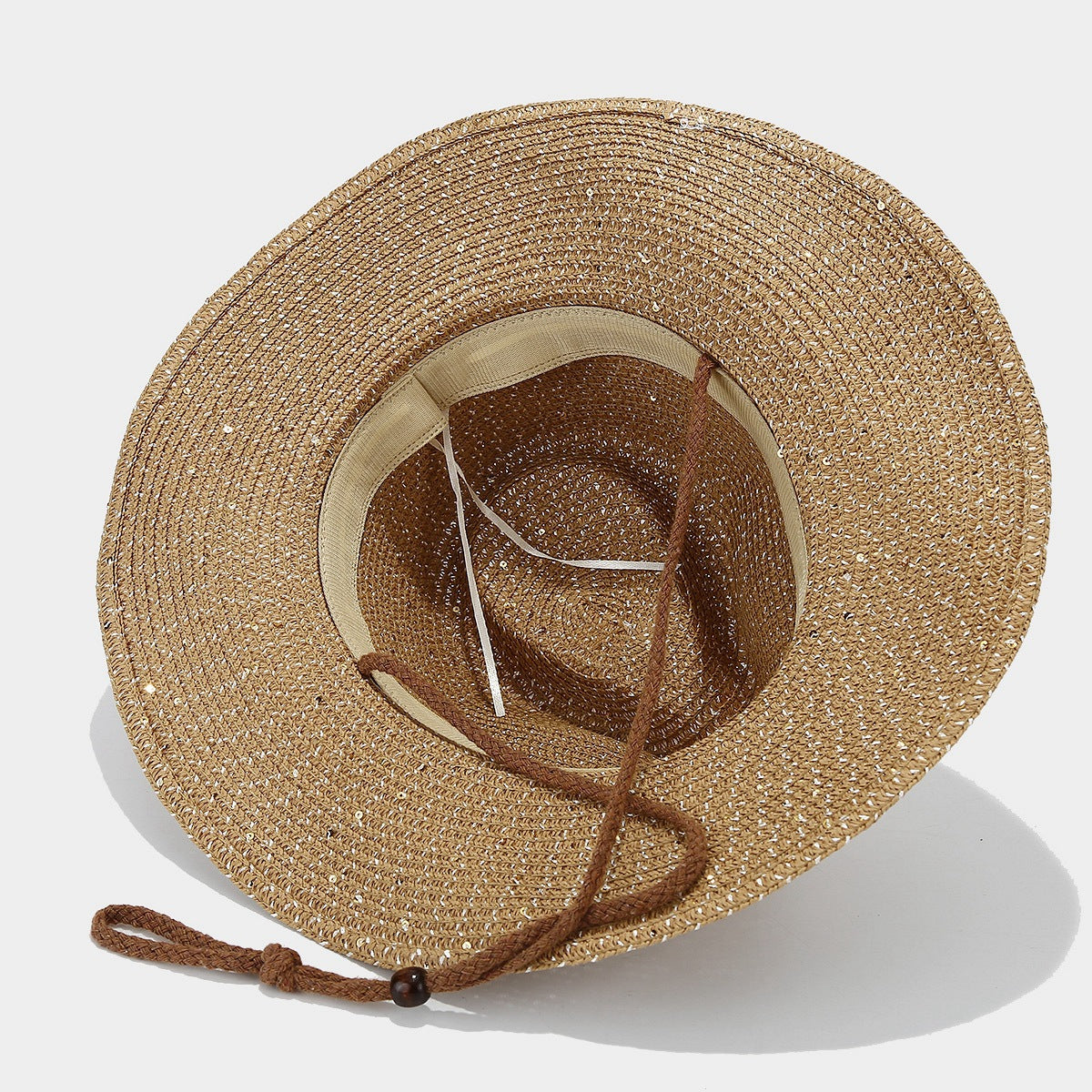 Panama Straw Sequin Sun Hat