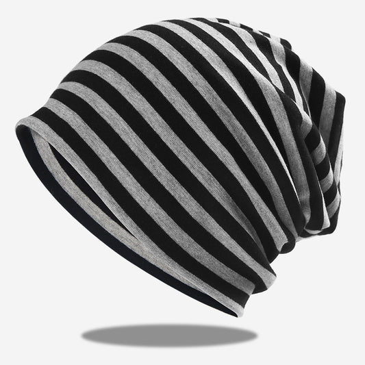 Men's Pure Cotton Striped Pullover Hat