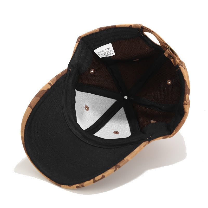 Suede Camouflage Baseball Cap