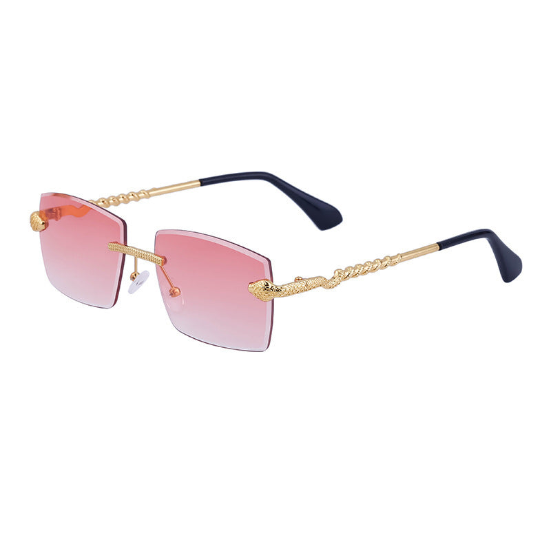 Rimless Snake-Arm Sunglasses