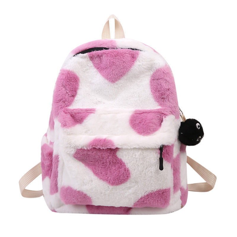 Furry Heart Backpack