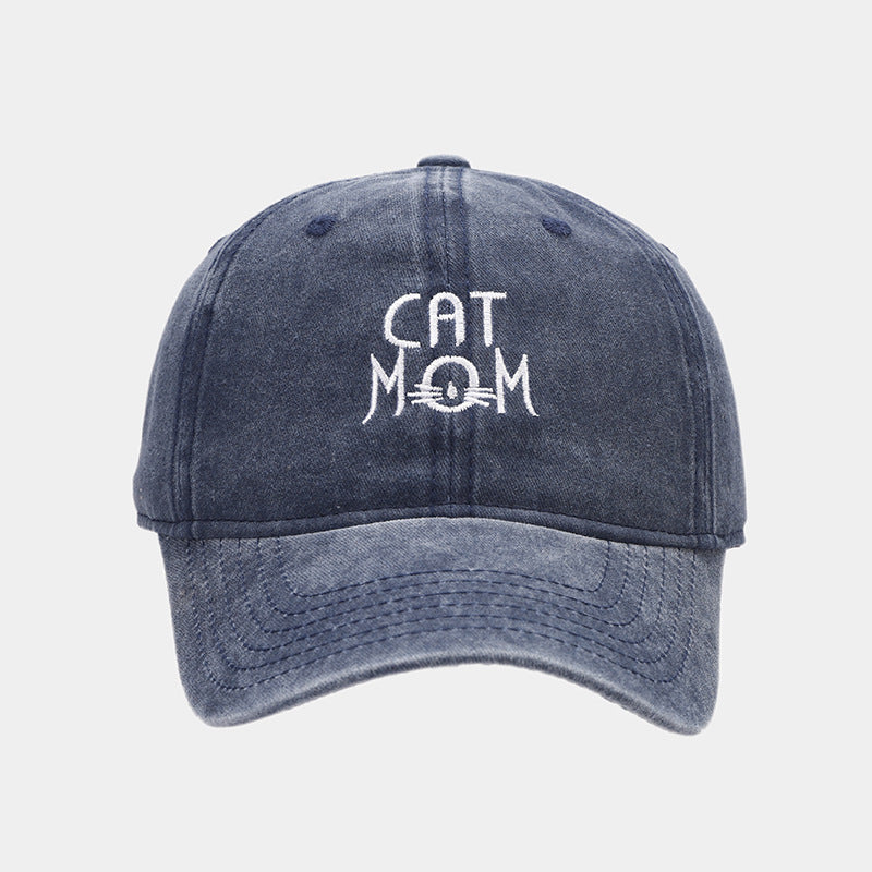 Embroidered Cat Mom Baseball Cap