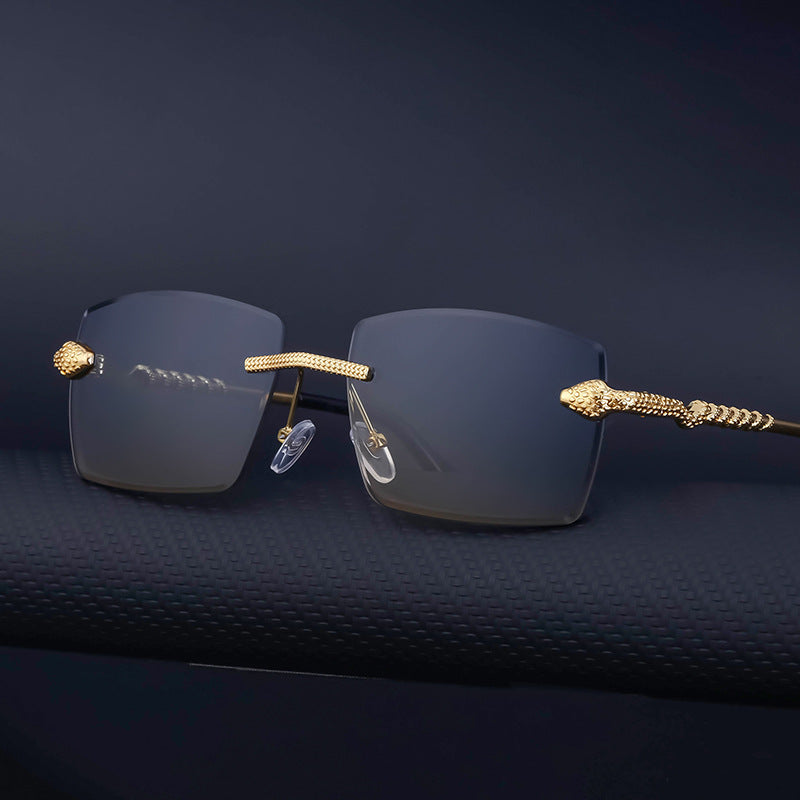 Rimless Snake-Arm Sunglasses