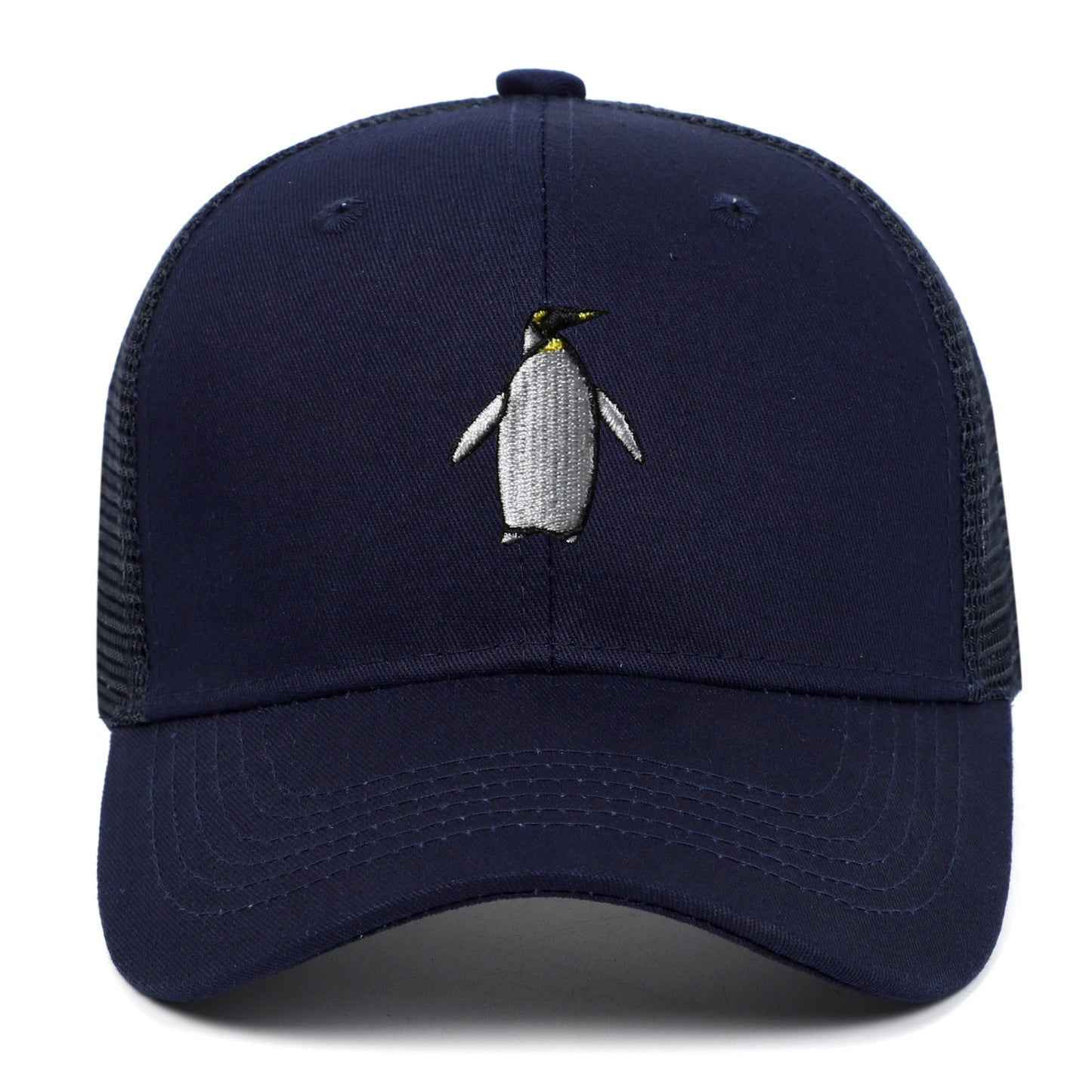 Penguin Embroidery Mesh Baseball Hat