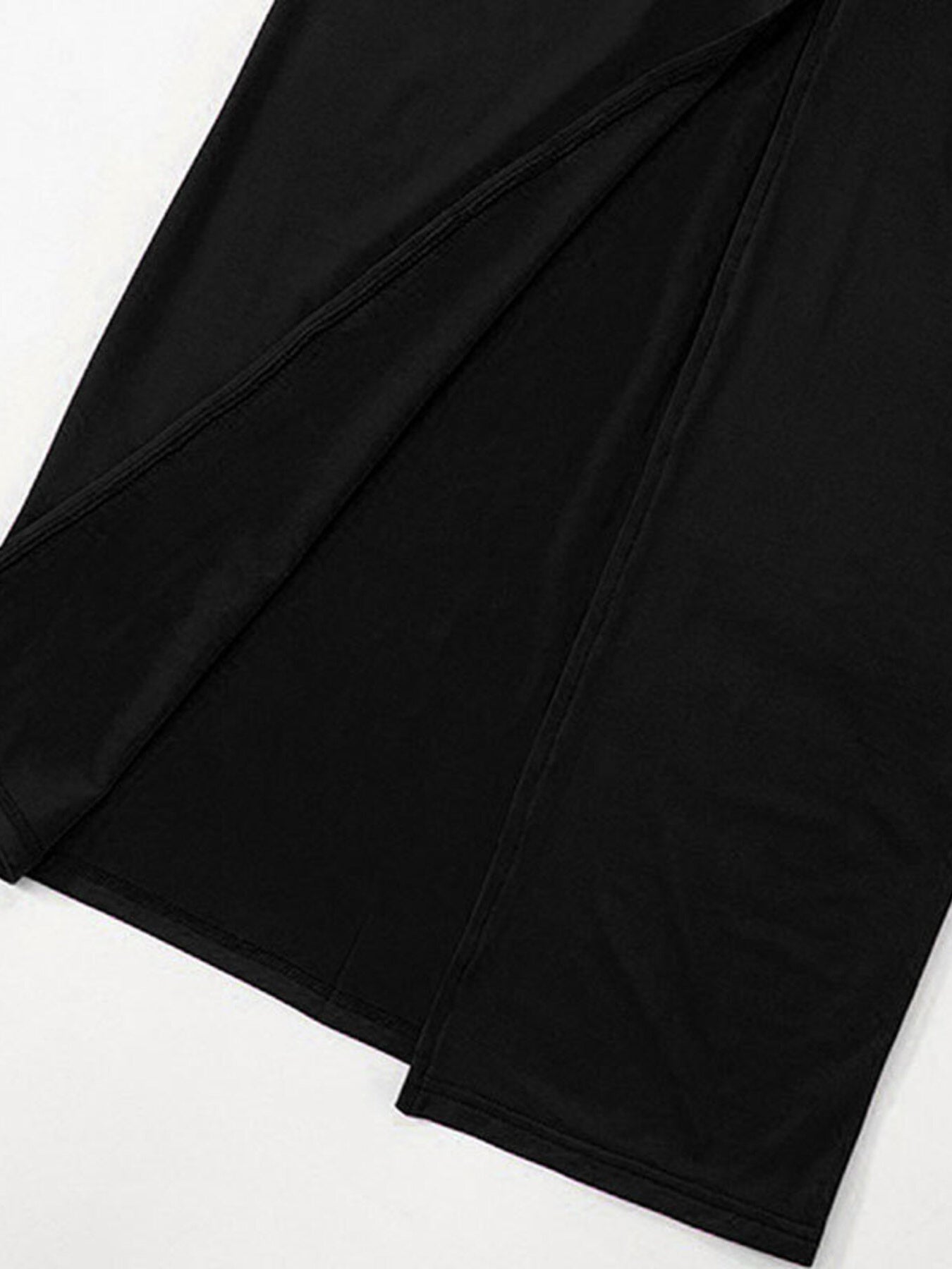 Black fabric on a white background