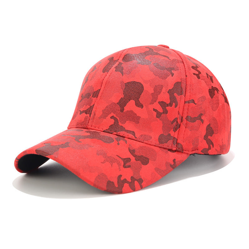 Suede Camouflage Baseball Cap