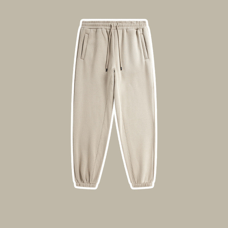 Men's Solid Color Casual Fleece Sweatpants