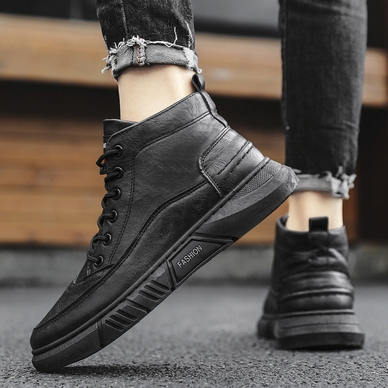 Men's High-ankle Leather Casual Shoes