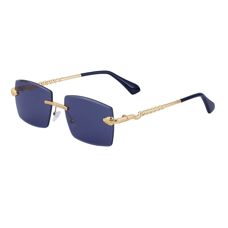 Rimless Snake-Arm Sunglasses