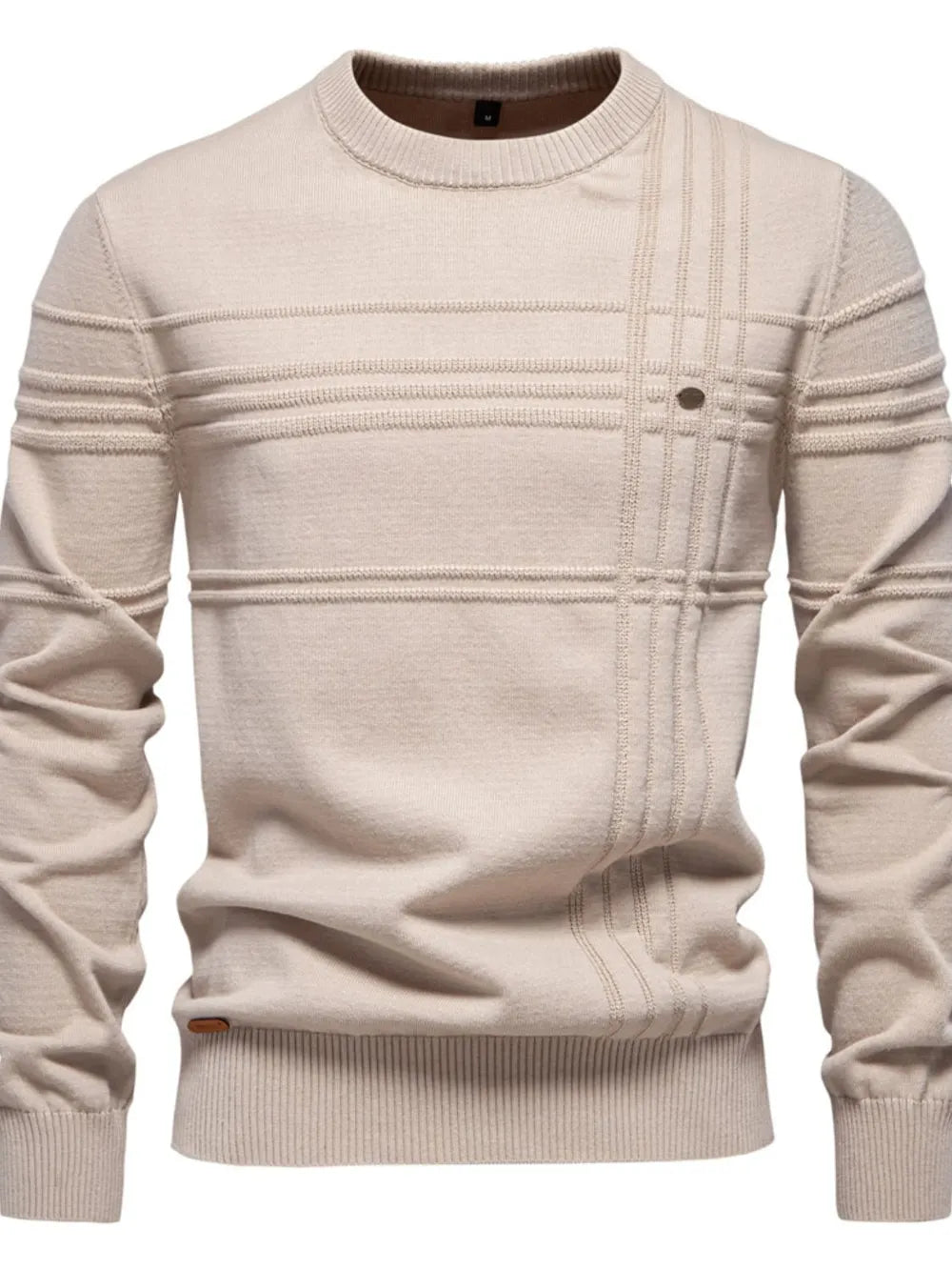 Beige sweater on a white background