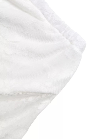 Close-up of a white fabric texture